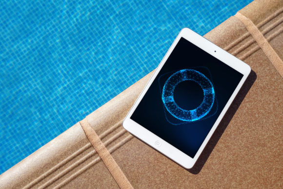 未来科技风格航海元素插画矢量素材包