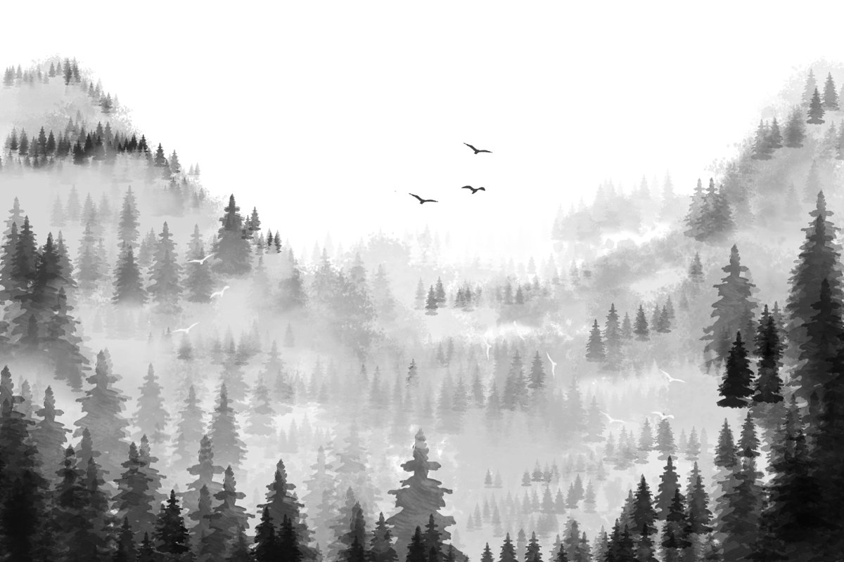 34个植物森林树叶花草PS笔刷套件