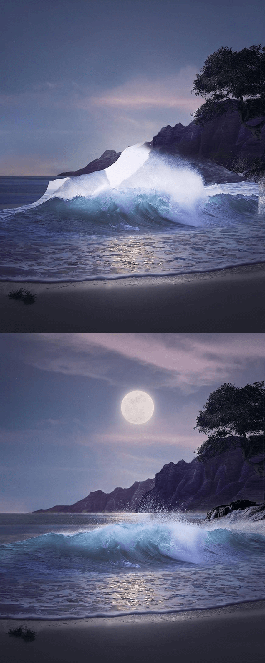 60个PS笔刷一键安装套装，刷天，刷云，刷月亮，万物都能刷出来