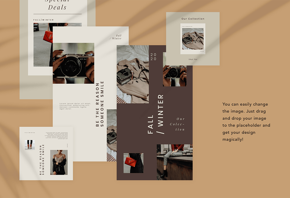 一组高端优雅美女Ins社交banner海报素材