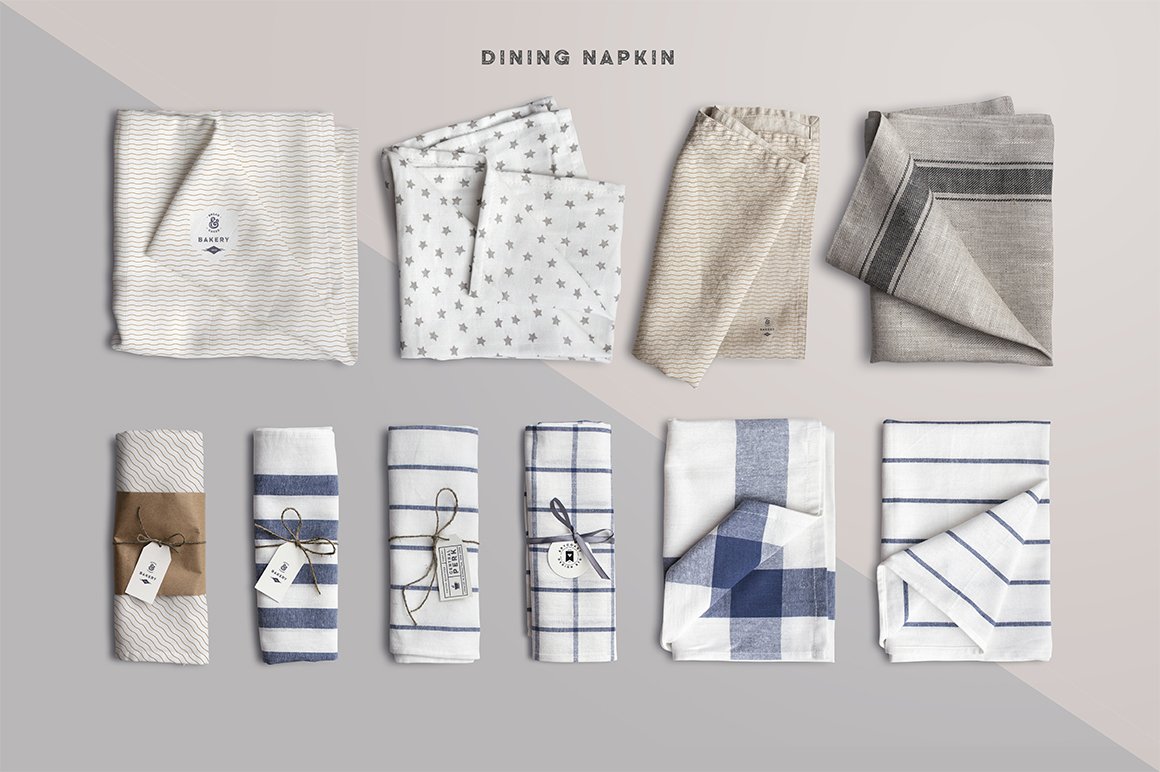 一组绿色健康食品VI样机PSD素材