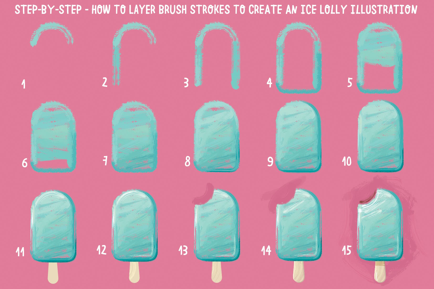 Illustrator高质量油画插画风格笔刷下载