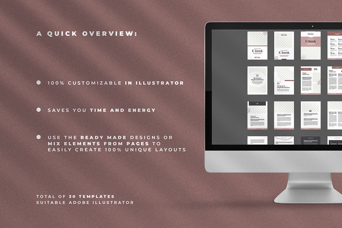 30个高端时尚电子书杂志画册设计素材