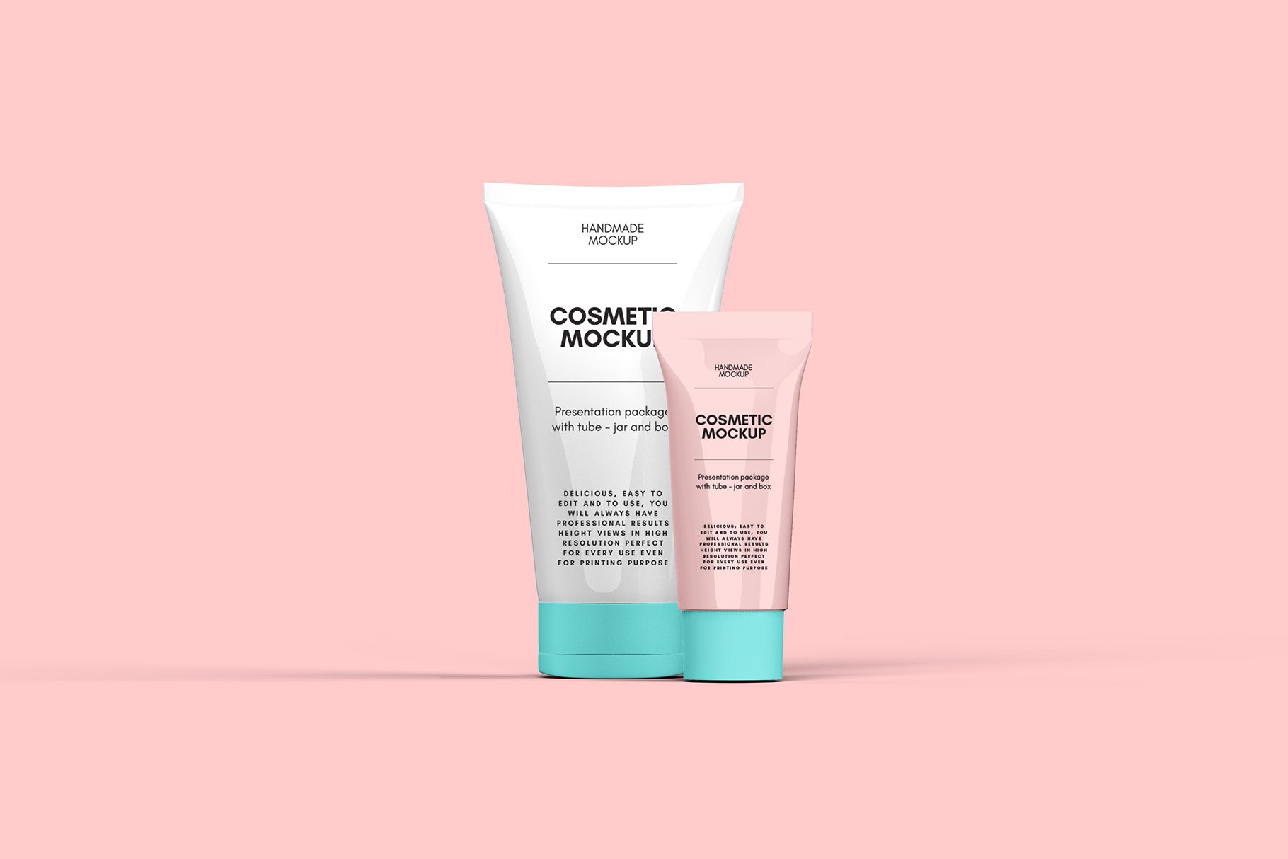 8个化妆品套装品牌/VI包装设计样机PSD素材包