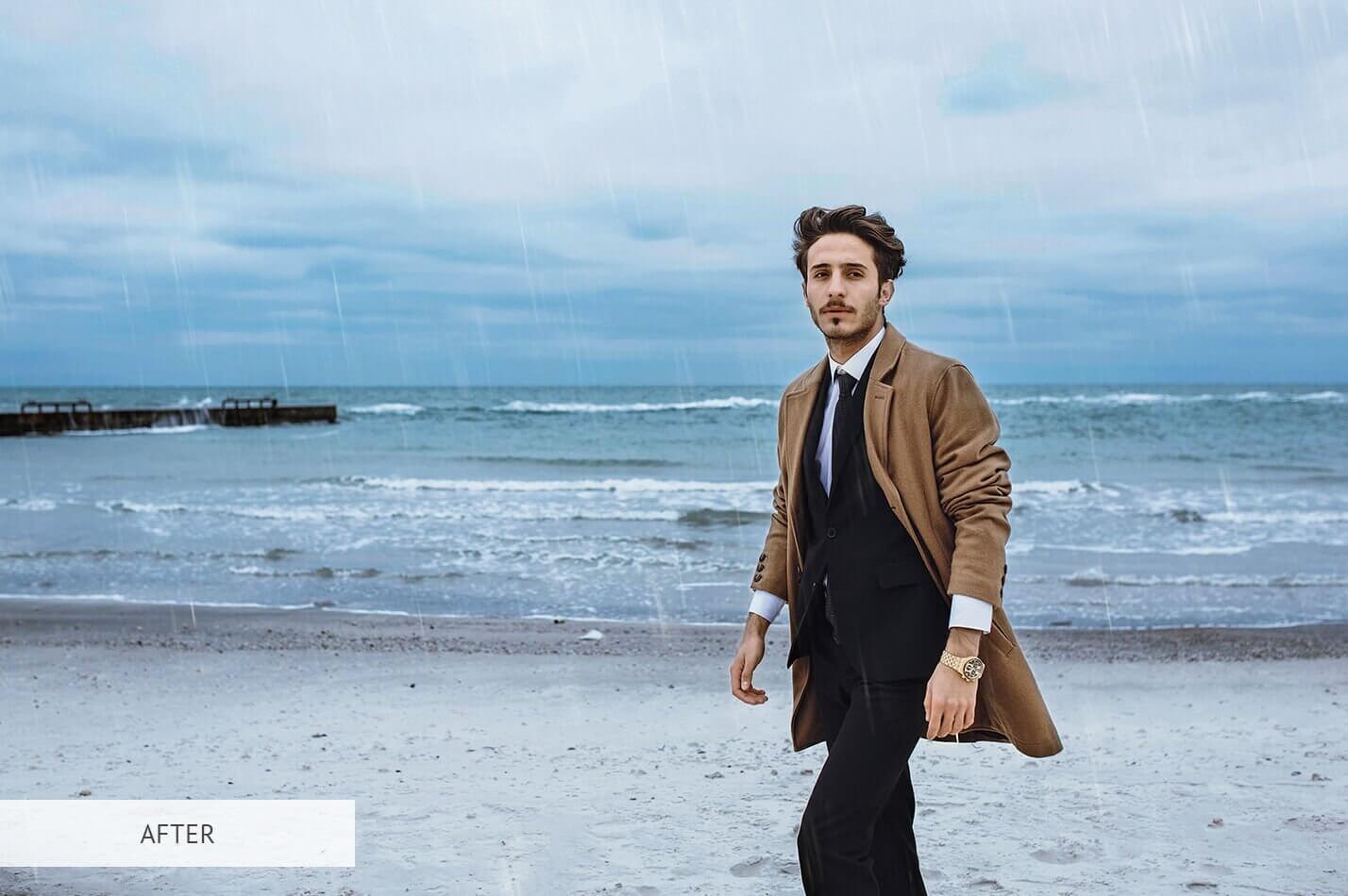 40个逼真真实高分辨率雨水照片叠层素材包