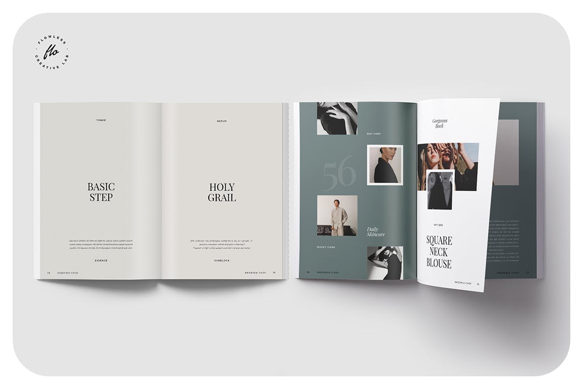 时尚简约品牌手册画册宣传册杂志房地产楼书设计模板