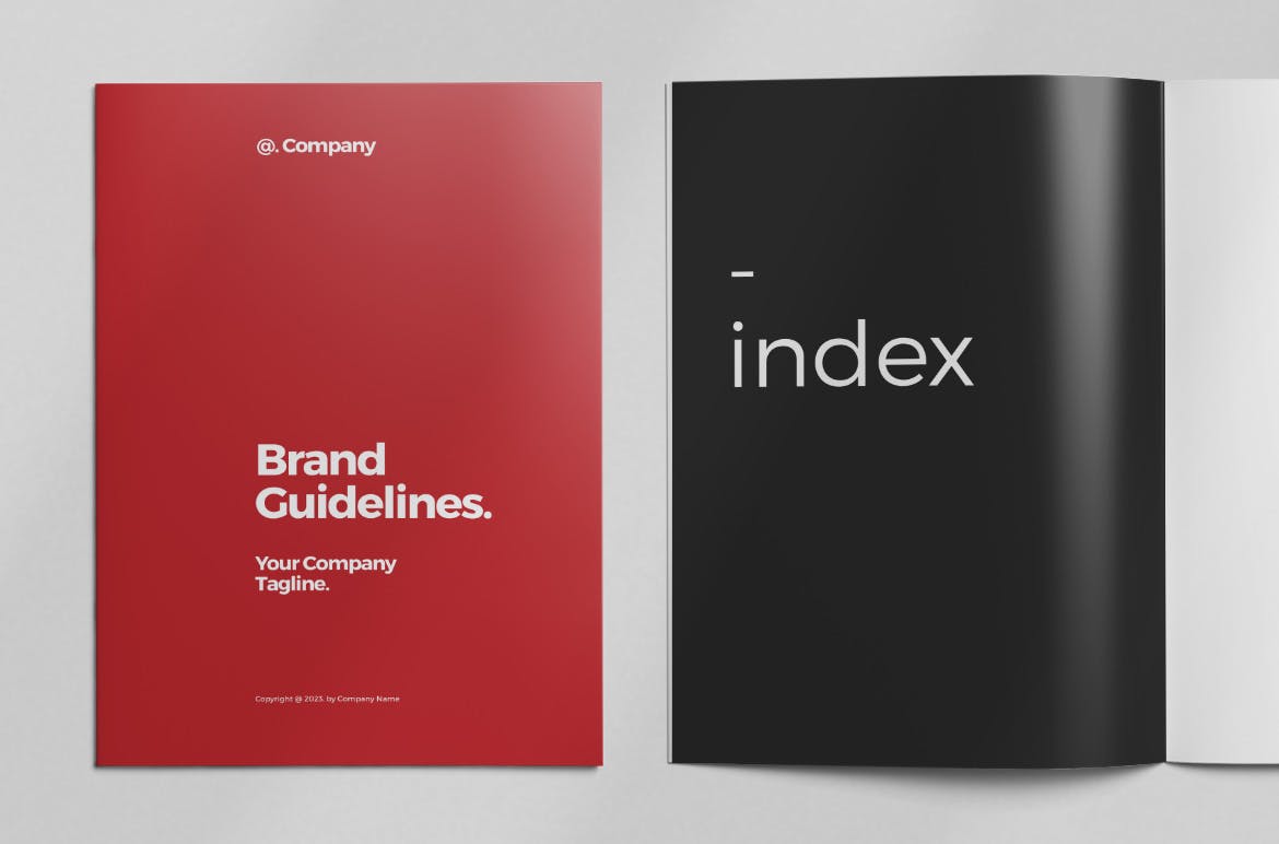 红色品牌VI设计手册素材模板