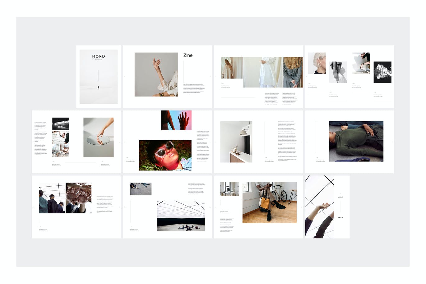 一套极简风格产品VI画册模板源文件下载