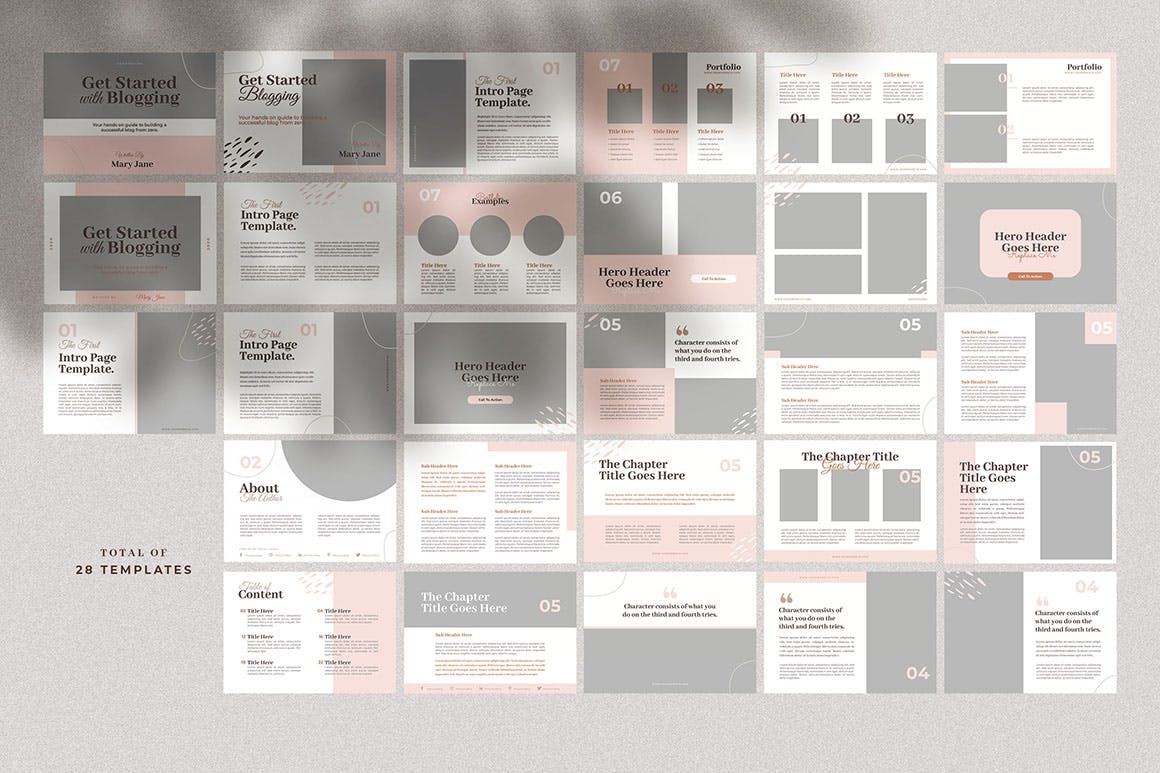 创意品牌手册VI电子书矢量素材