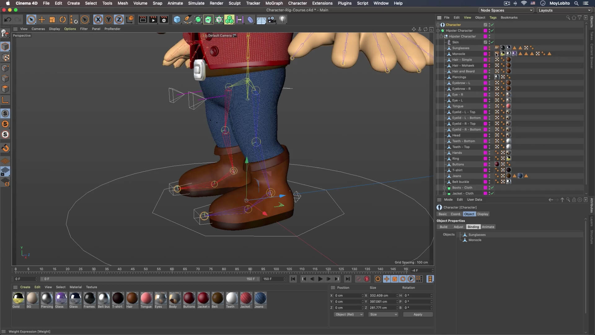 3D角色索具C4D动画制作教程-英文版
