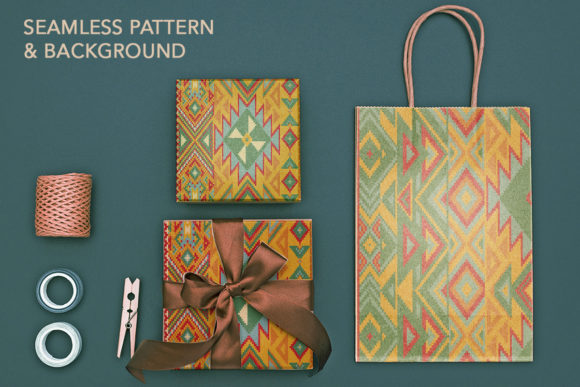 民族部落风格无缝图案EPS矢量素材包