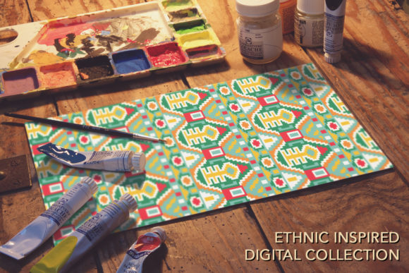 民族部落风格无缝图案EPS矢量素材包