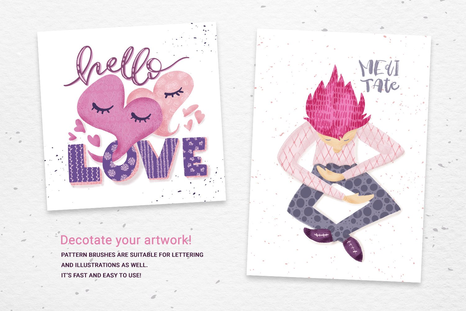 80个手绘图案Procreate笔刷打包下载