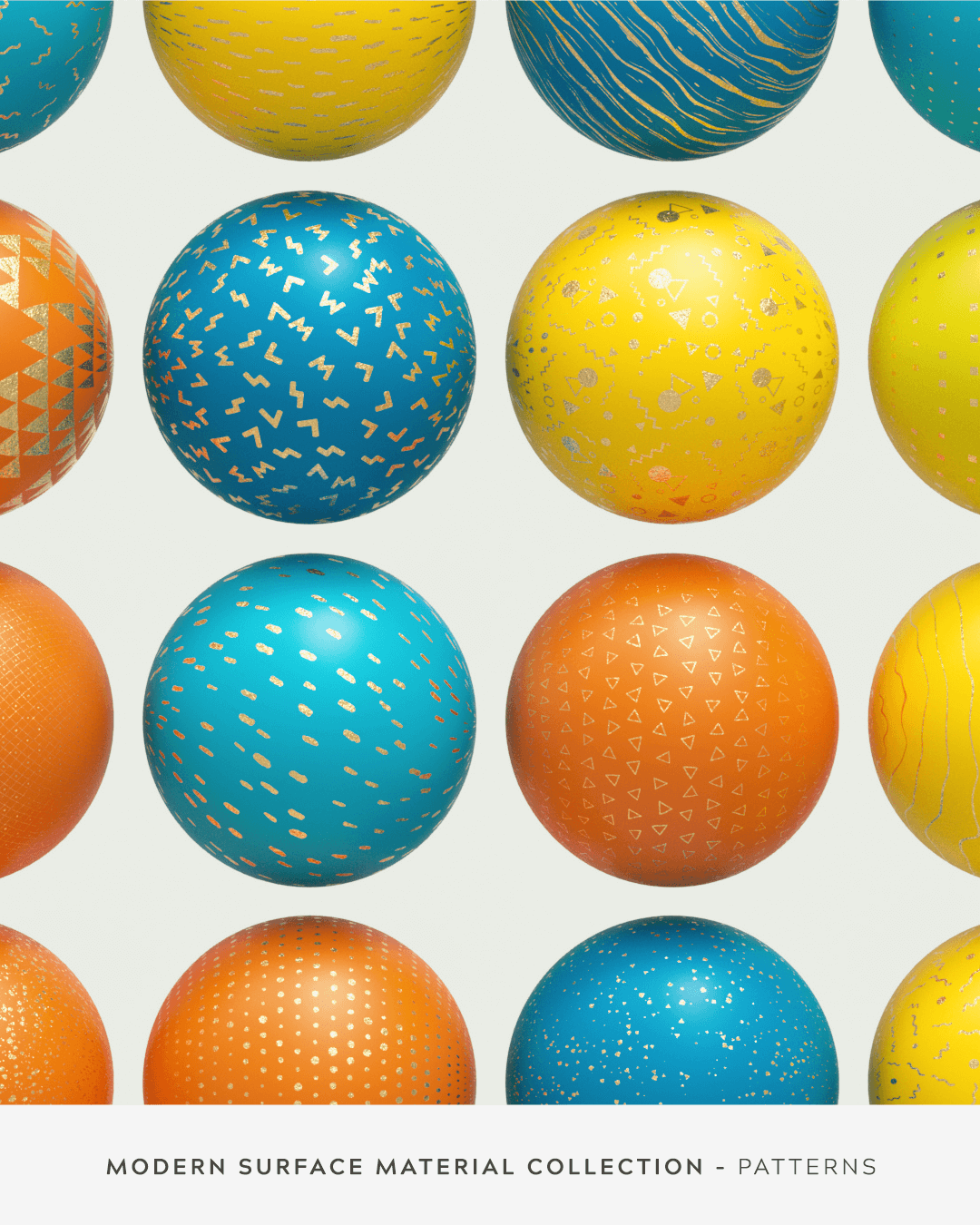 GSG C4D 现代表面材质预设素材包