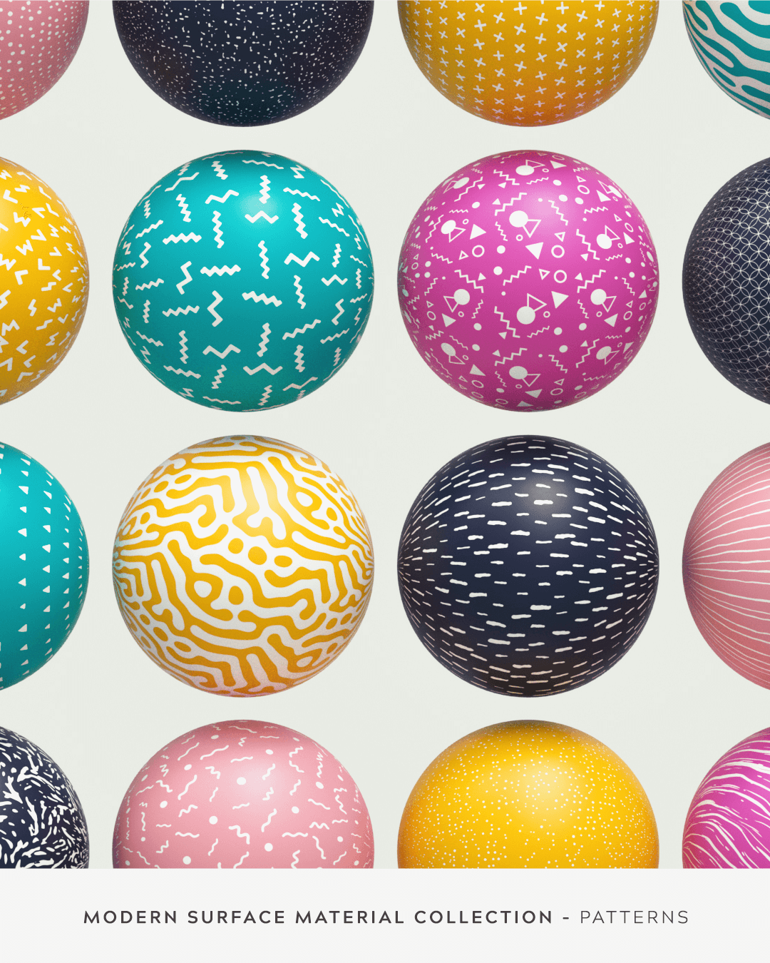 GSG C4D 现代表面材质预设素材包