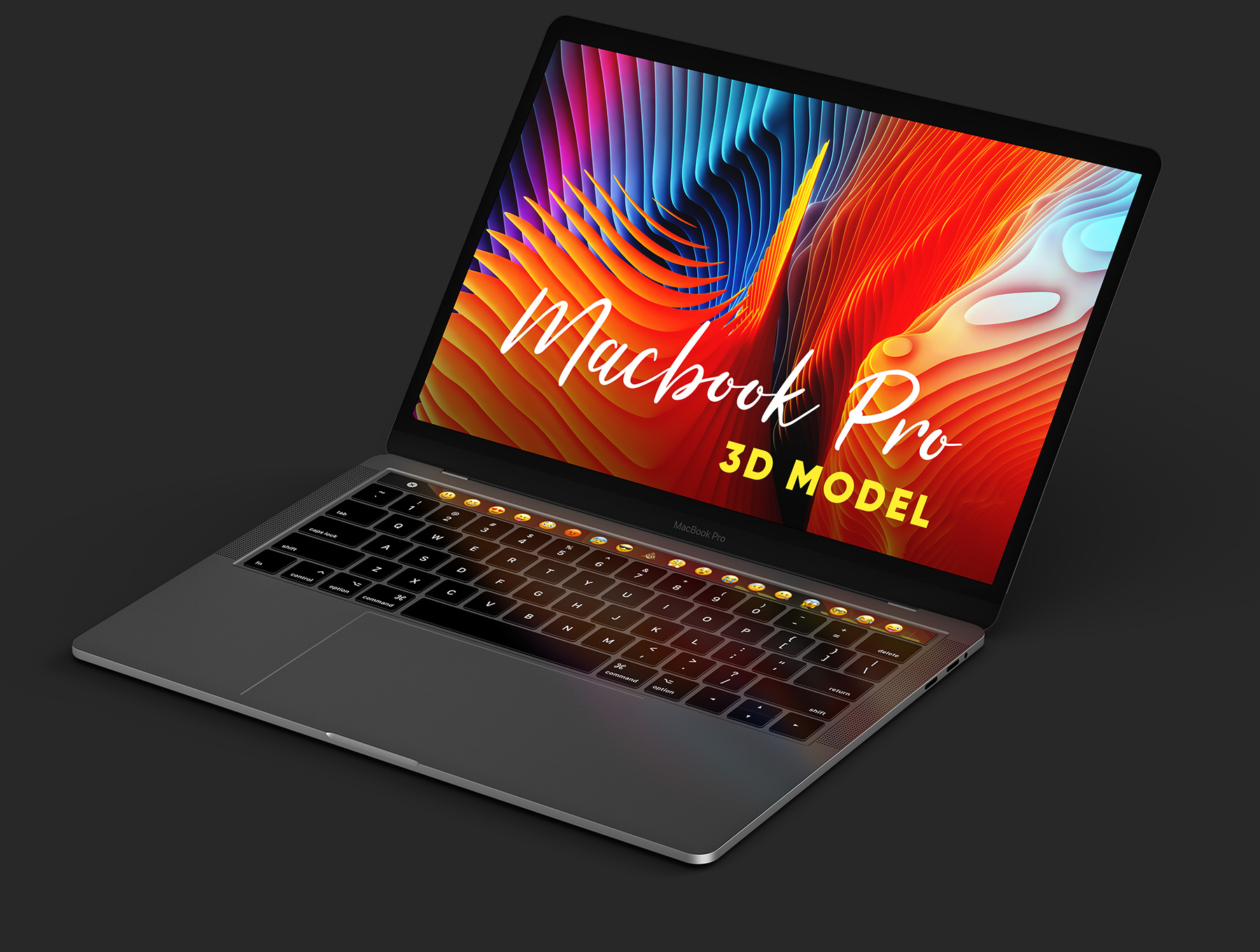 新款MacBook Pro模型C4D素材文件下载