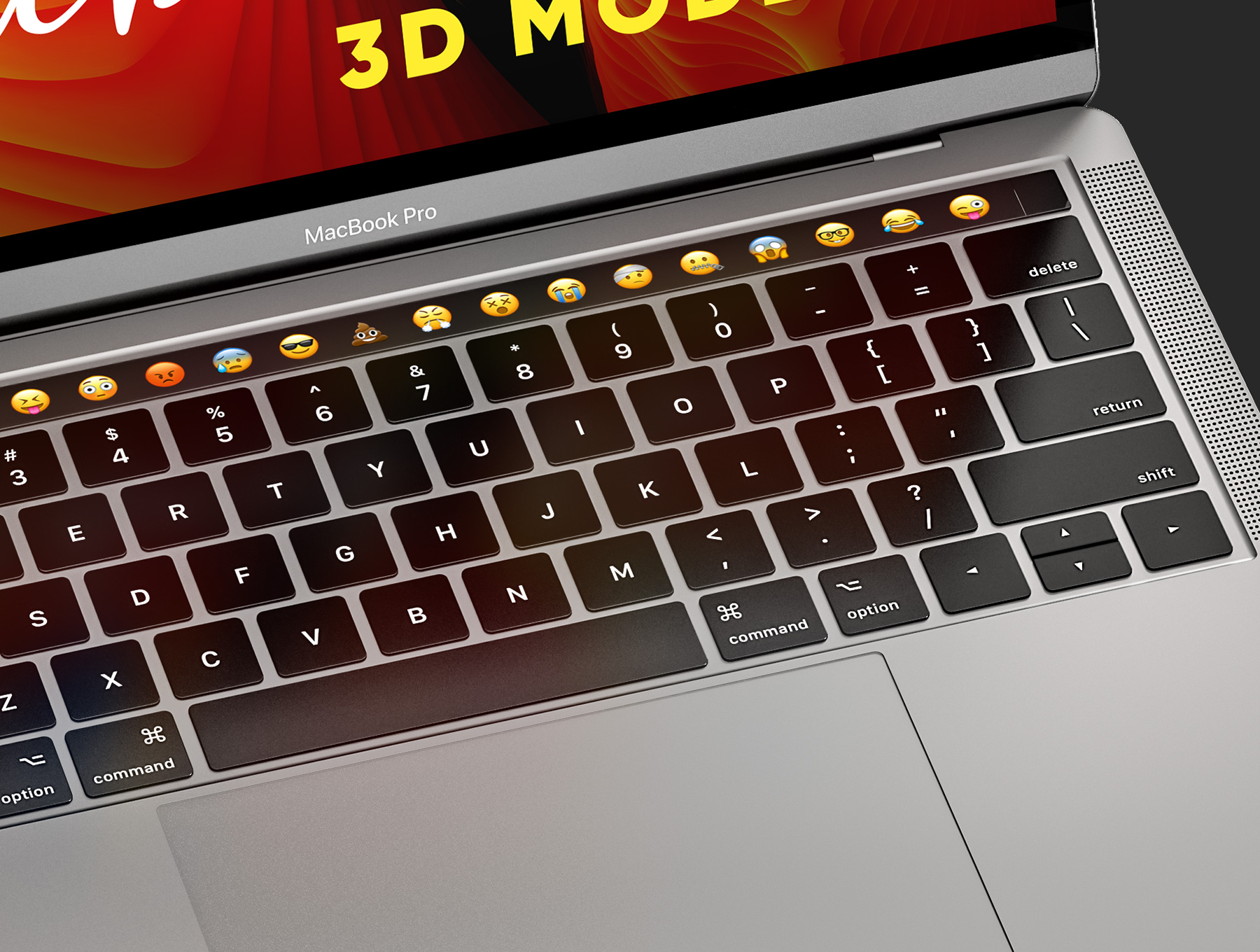 新款MacBook Pro模型C4D素材文件下载