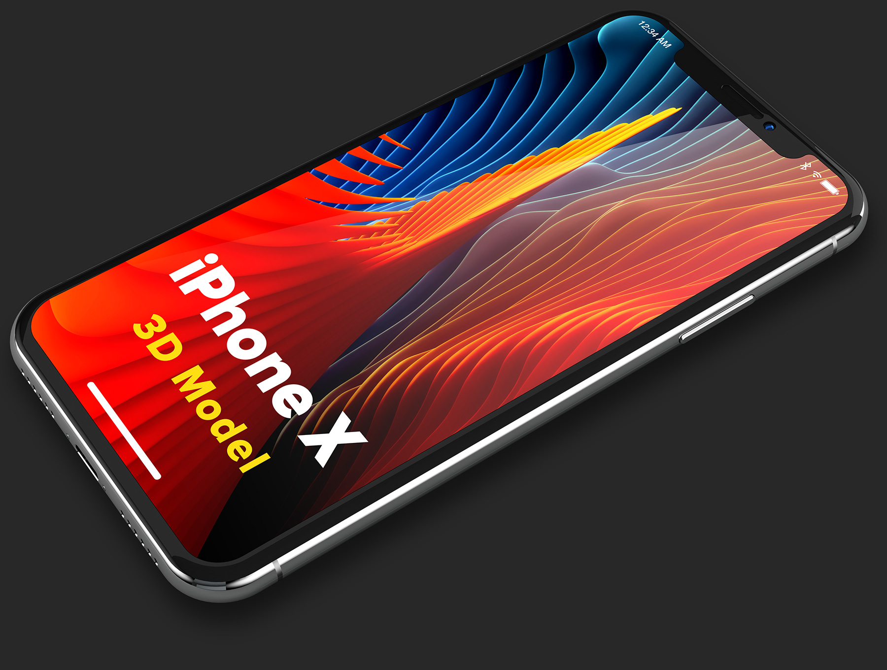 iPhone X模型C4D源文件素材下载