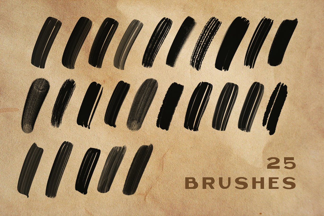 25个科塔毛笔刻字Procreate画笔笔刷下载