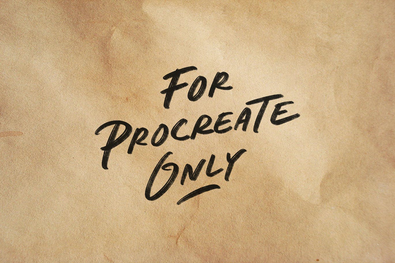 25个科塔毛笔刻字Procreate画笔笔刷下载