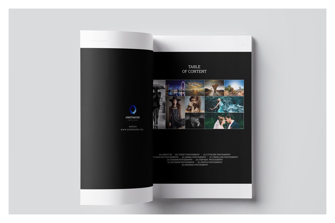 8款时尚简约摄影设计作品集/相册模板风格VI合集下载