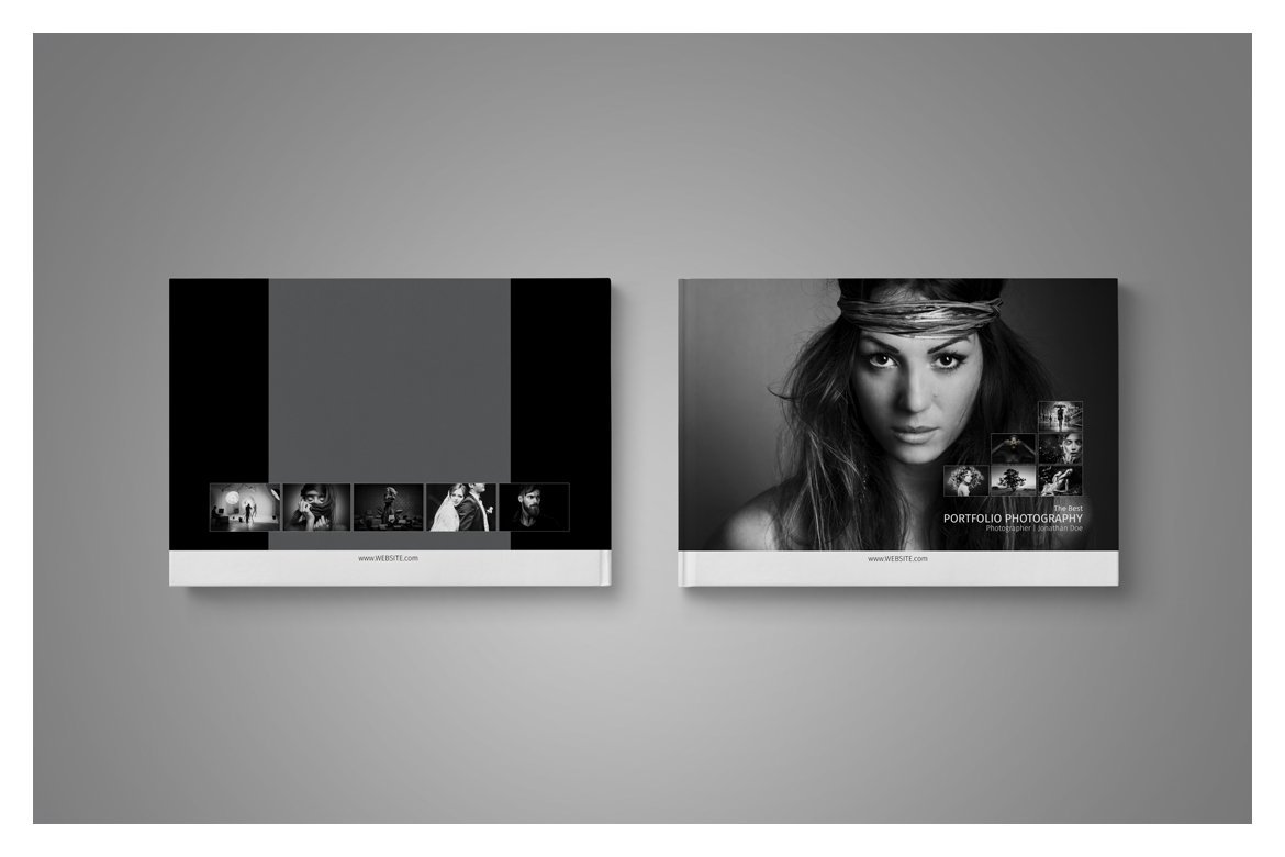8款时尚简约摄影设计作品集/相册模板风格VI合集下载