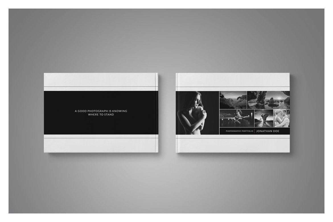 8款时尚简约摄影设计作品集/相册模板风格VI合集下载