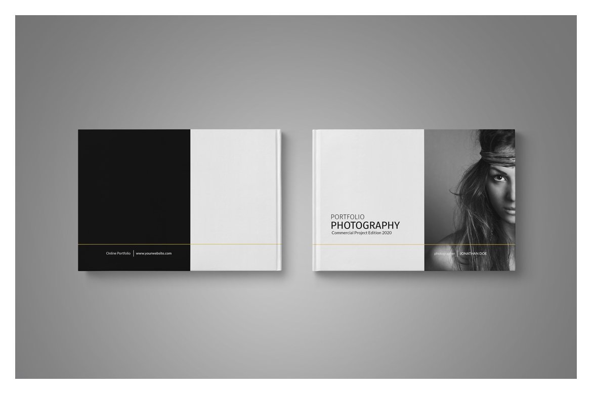 8款时尚简约摄影设计作品集/相册模板风格VI合集下载