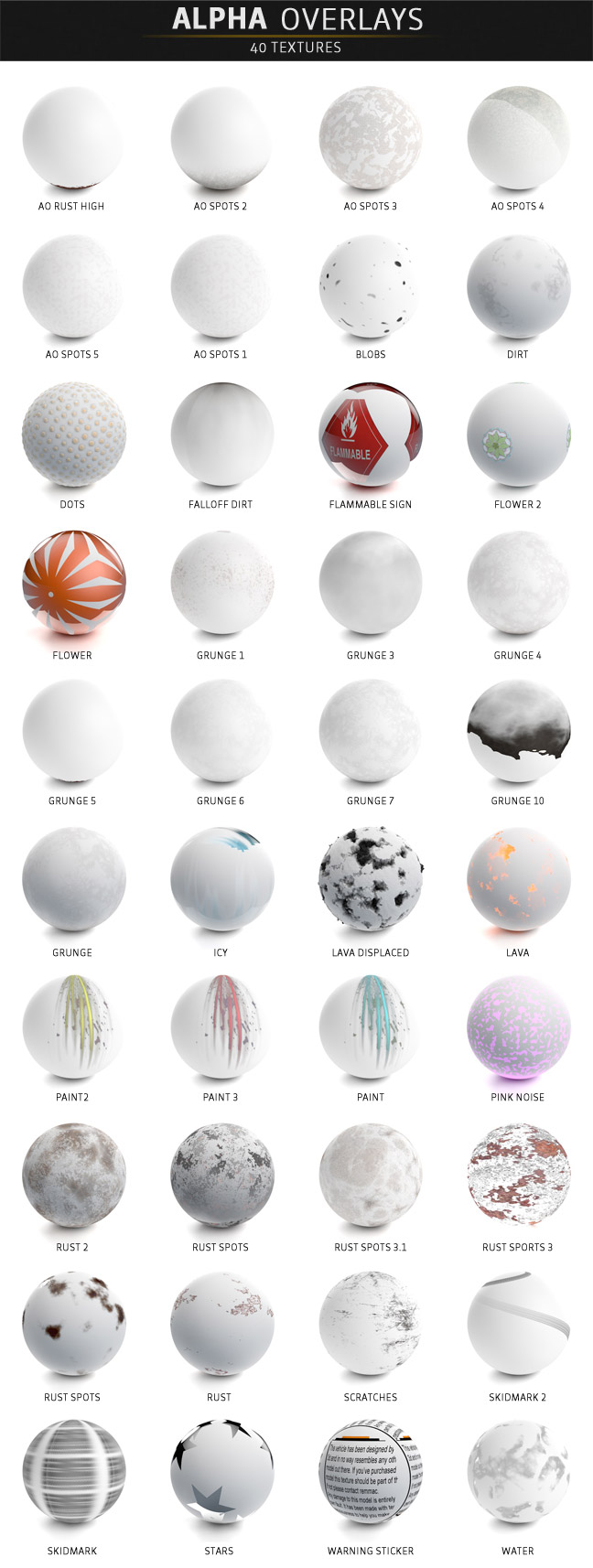 几百个包含不同分类的C4D质感材质纹理素材包下载