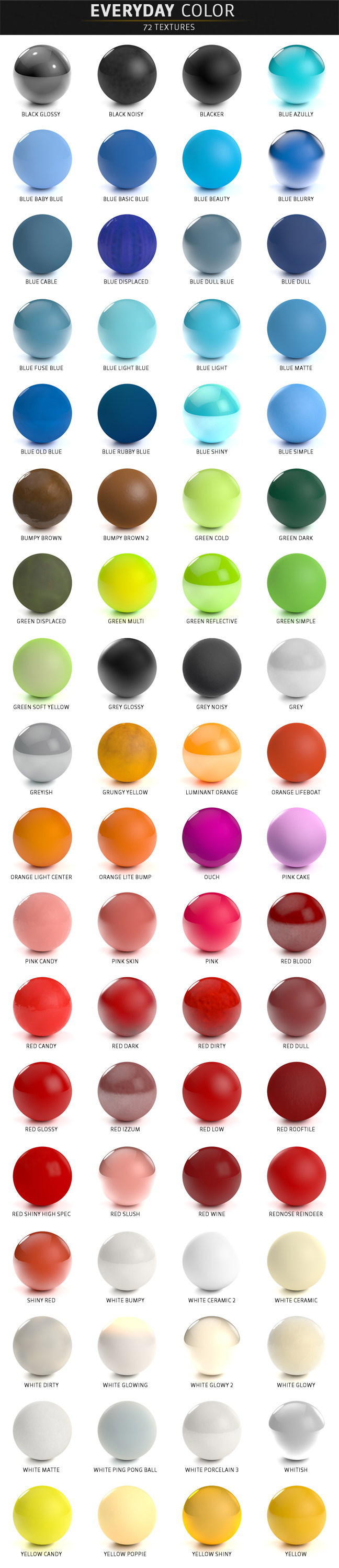 几百个包含不同分类的C4D质感材质纹理素材包下载