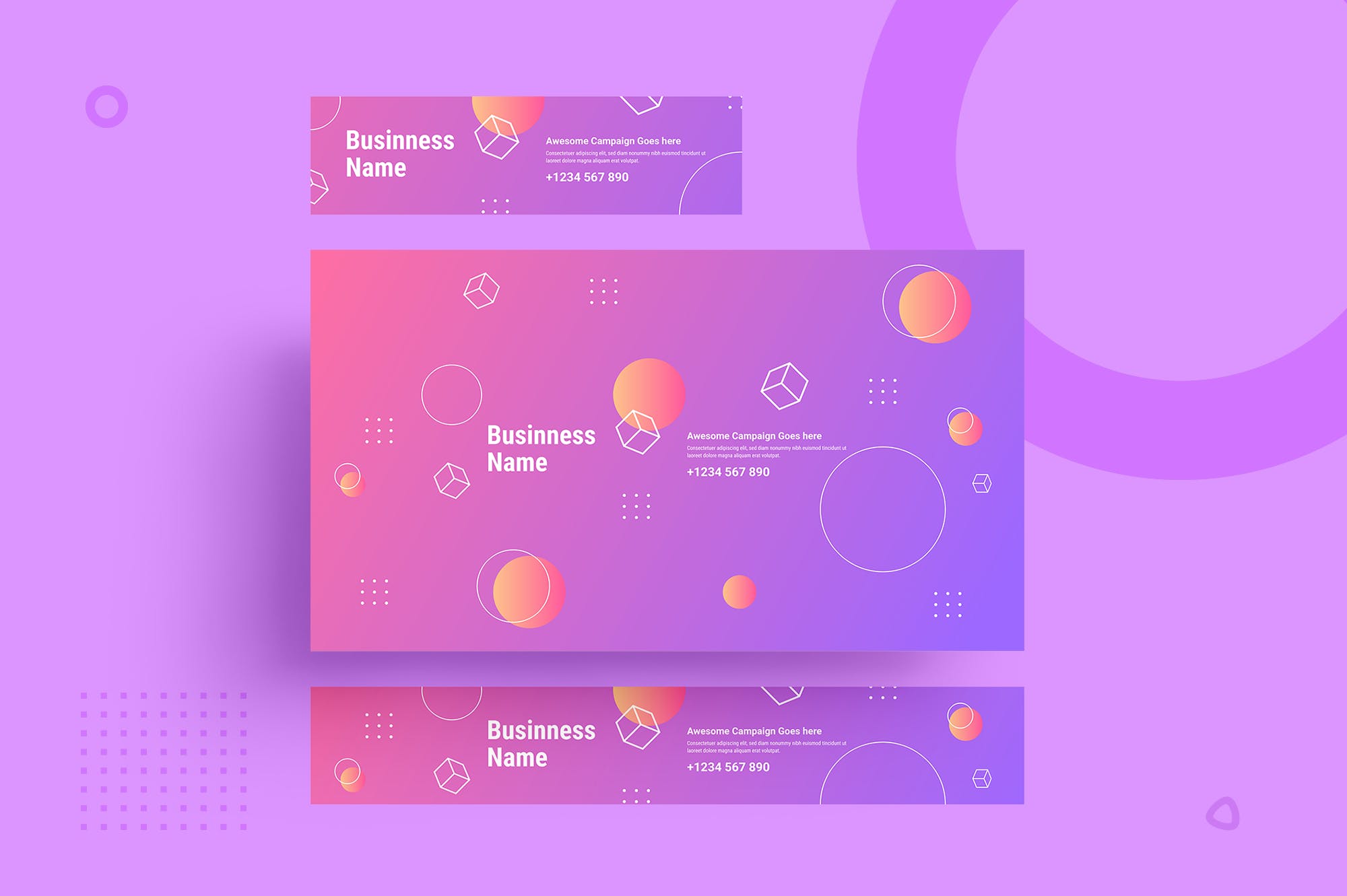 一套鲜艳时尚色彩社交视频广告模板素材