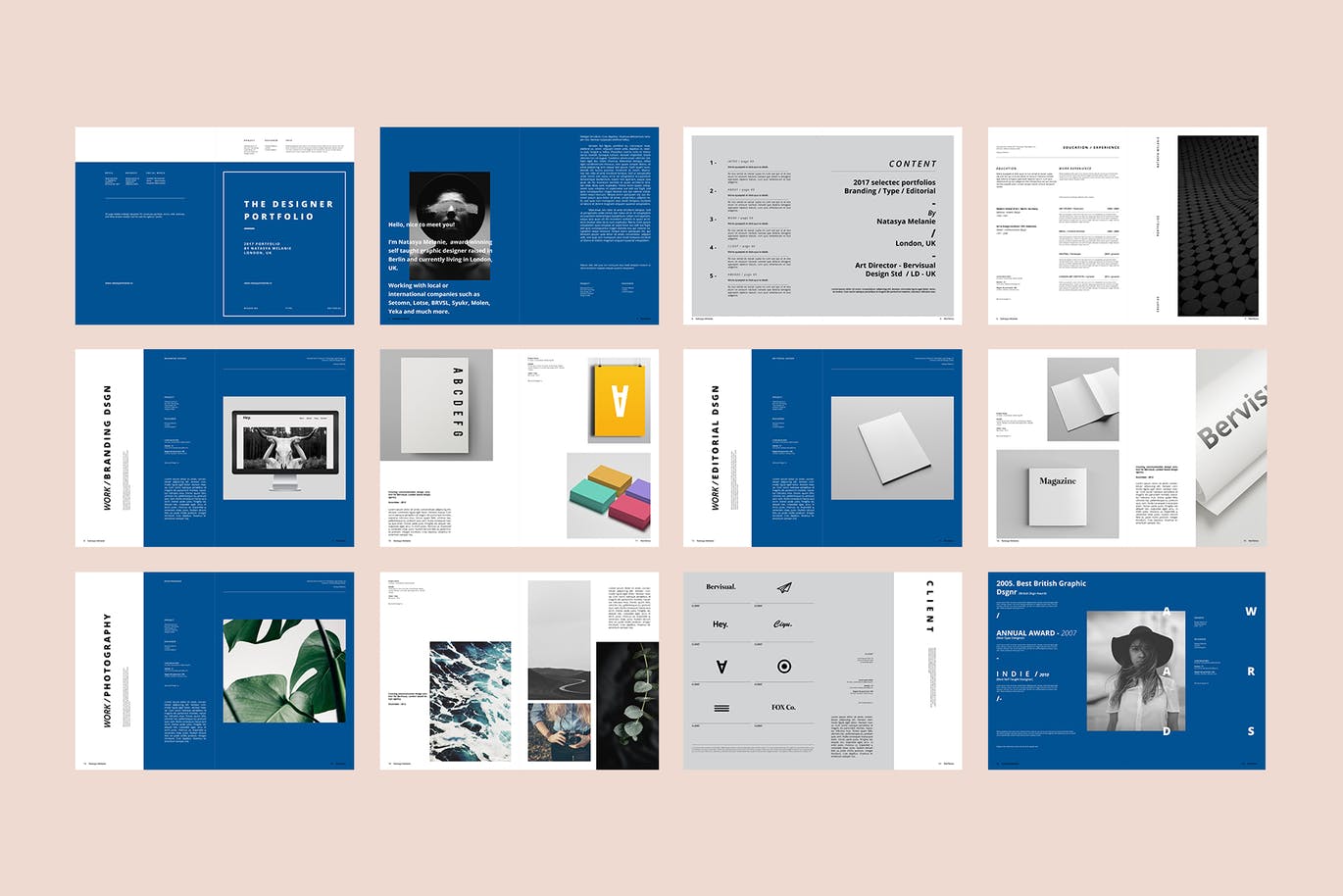 专业时尚品牌手册画册宣传册杂志设计模板