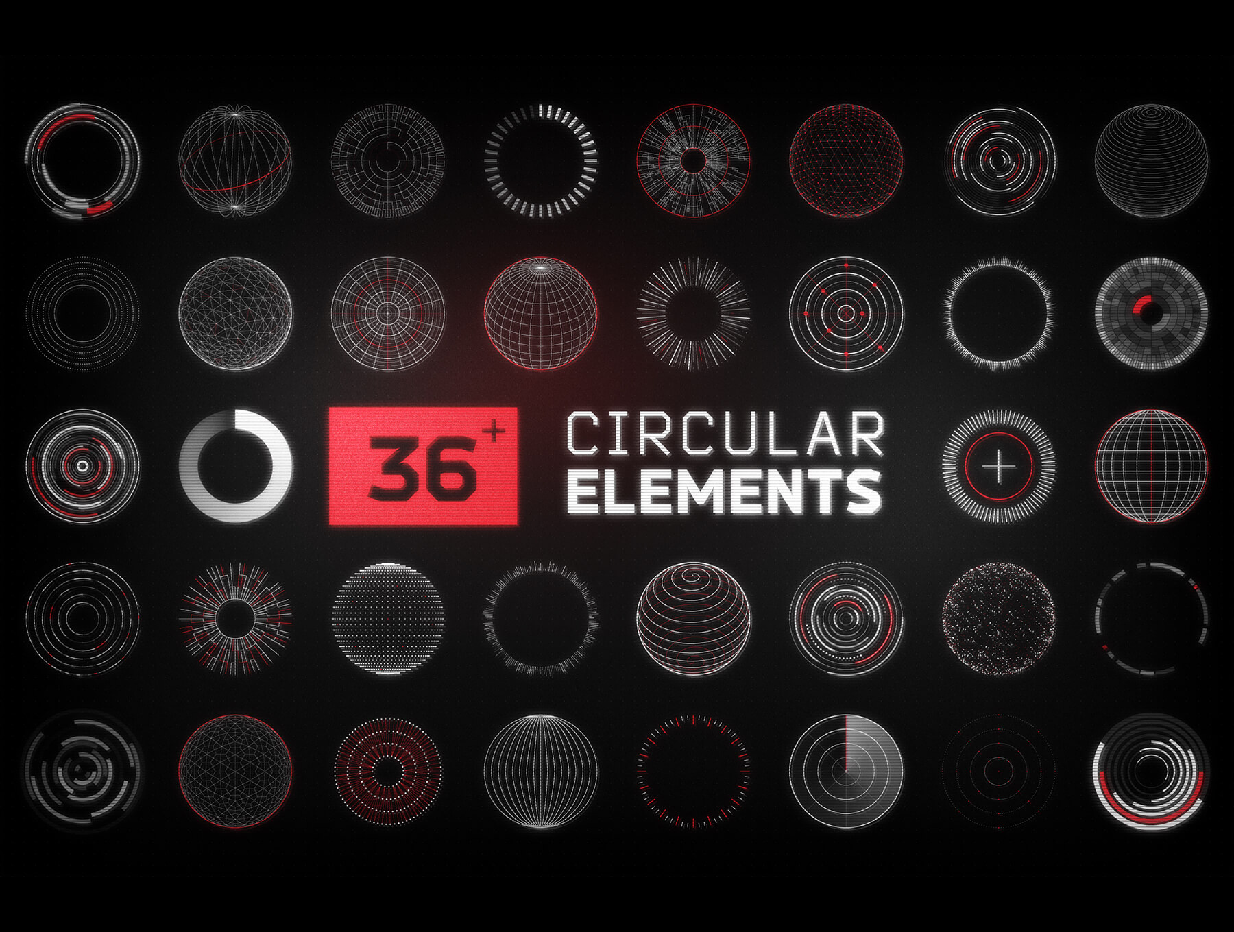 一套酷炫科技风HUD仪表盘UI素材包下载