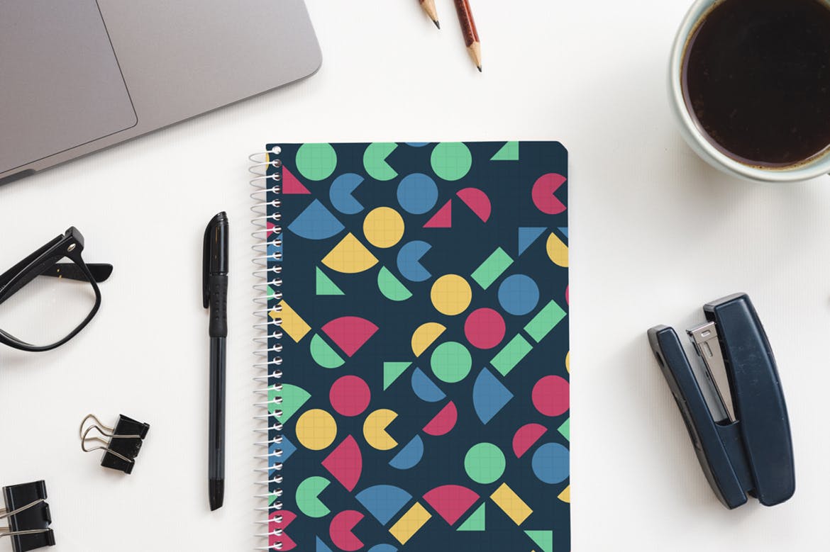 135个几何时尚多彩复古矢量背景图案底纹纹理素材包