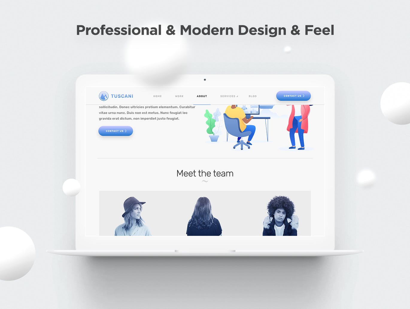 设计和网络公司服务机构Web网站素材模板