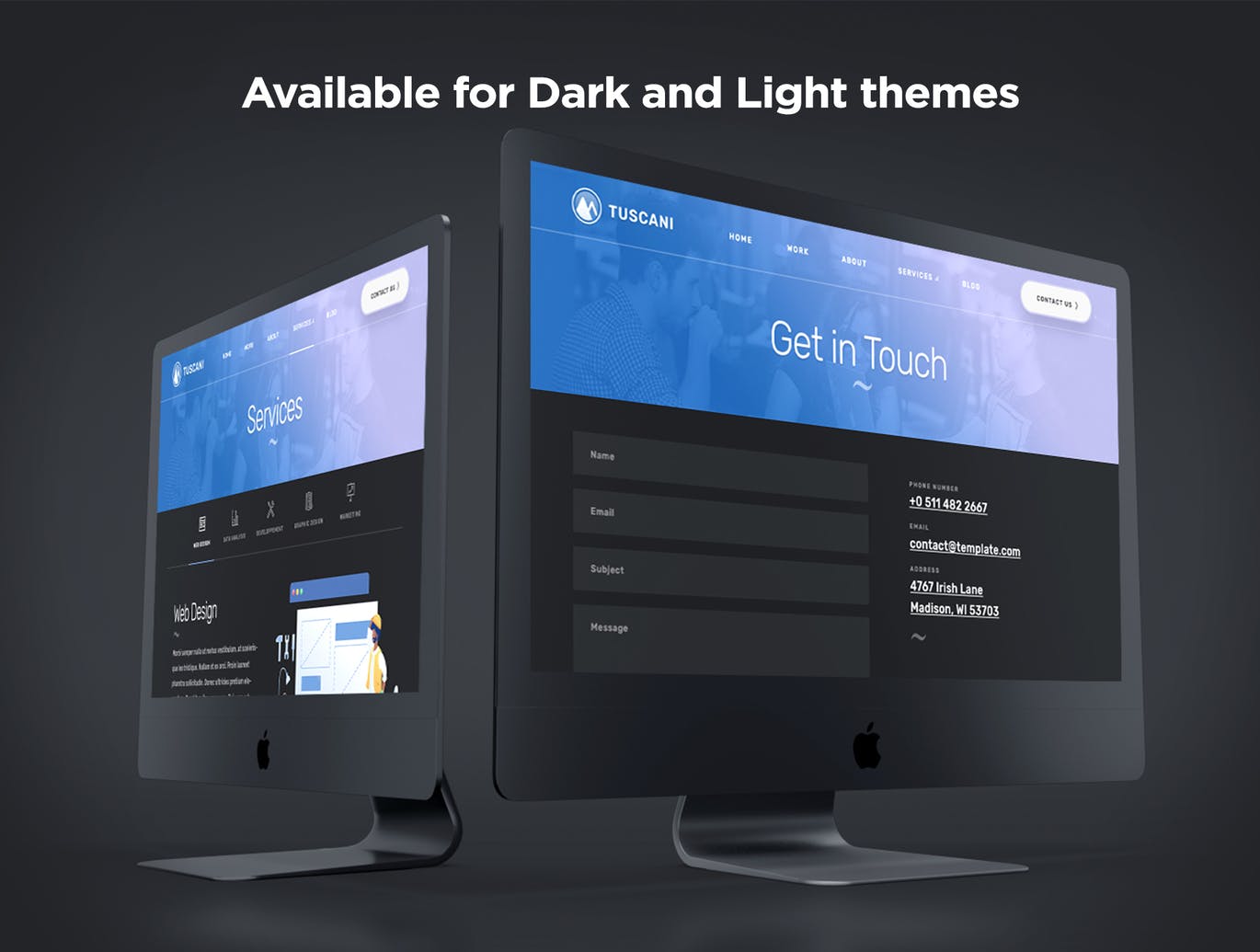 设计和网络公司服务机构Web网站素材模板