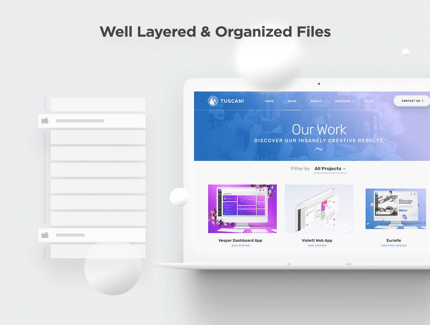 设计和网络公司服务机构Web网站素材模板