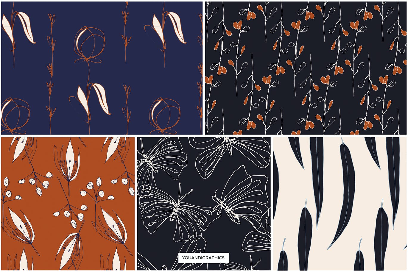 44个优雅时尚高端花园元素背景底纹纹理合集