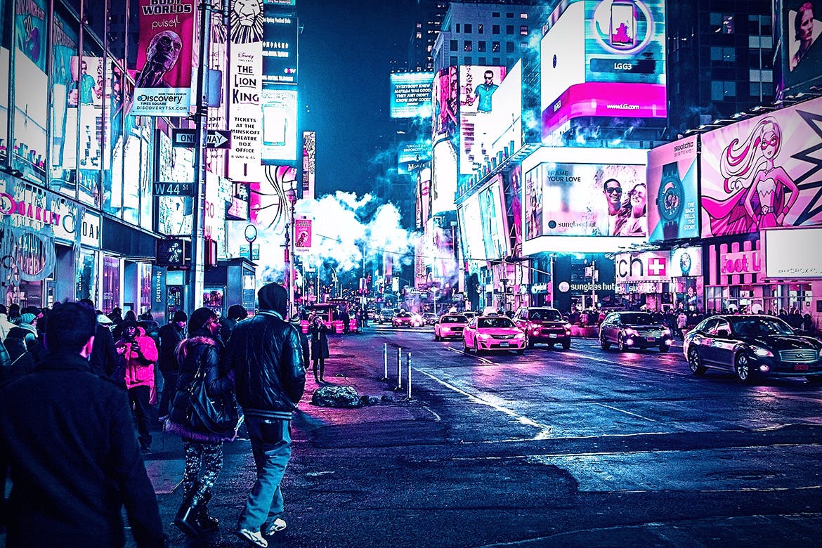 一套非常高级的数码朋克PS动作下载