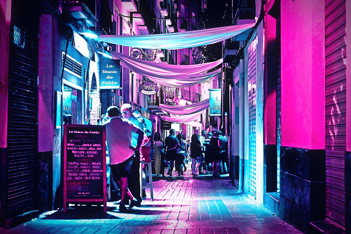 一套非常高级的数码朋克PS动作下载