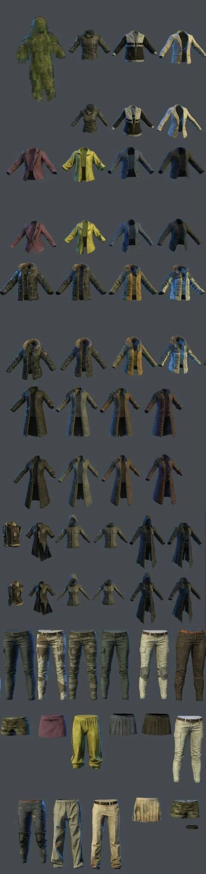 全套绝地求生3D模型合集（贴图），另外还有全套PSD海报高清原画