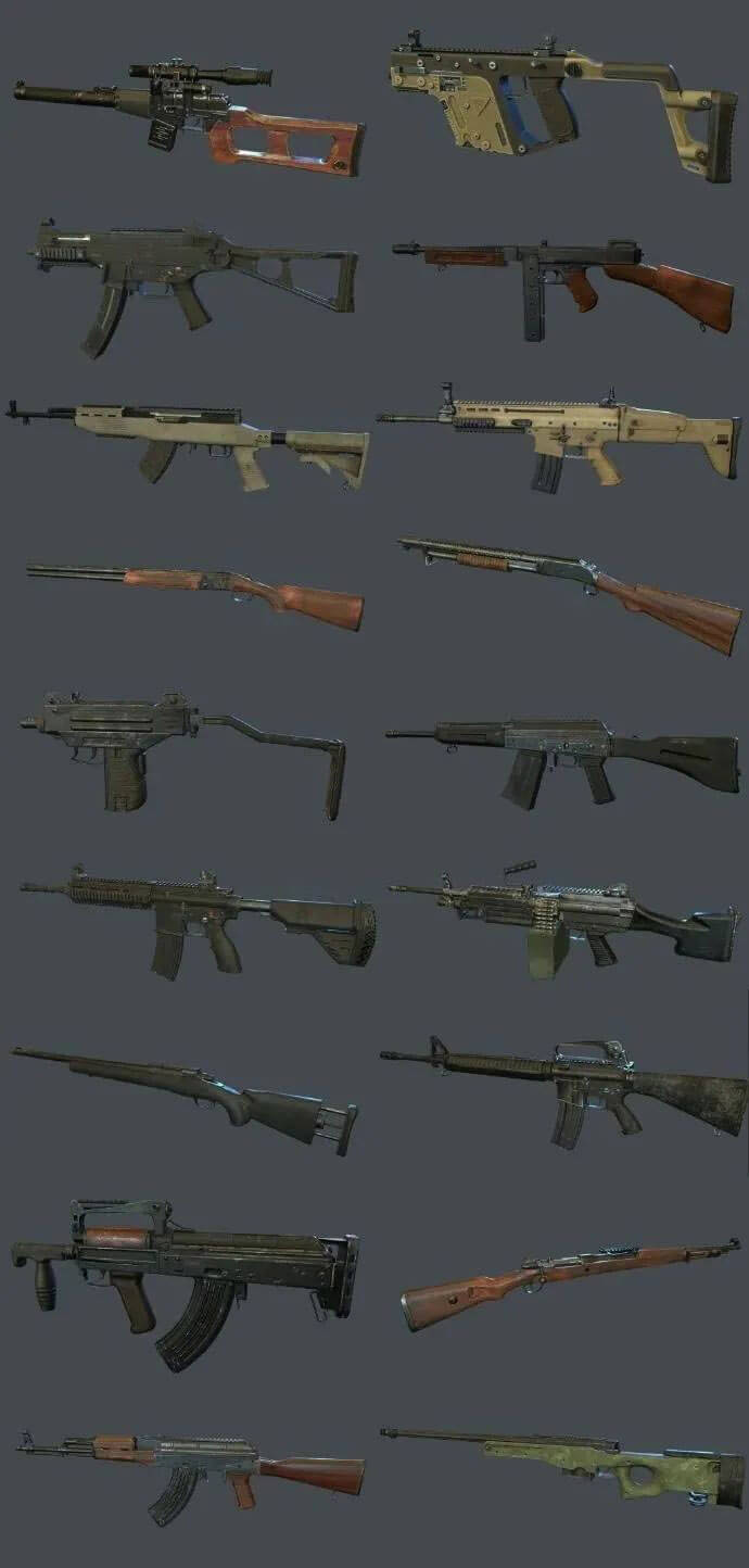 全套绝地求生3D模型合集（贴图），另外还有全套PSD海报高清原画