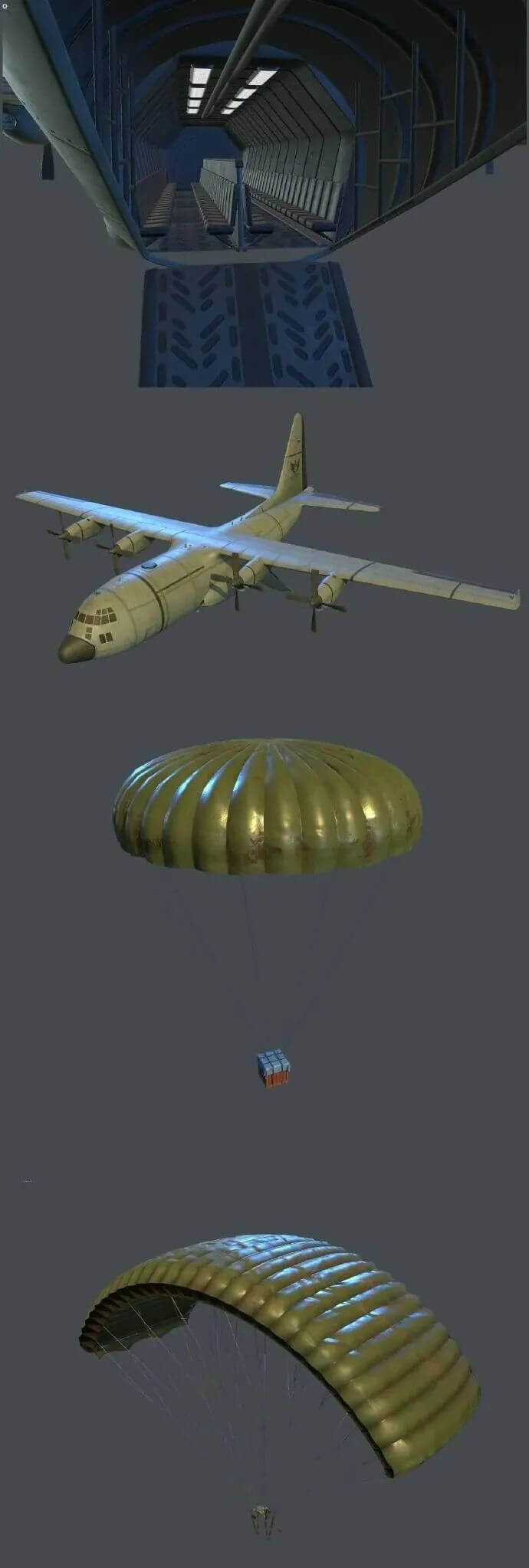 全套绝地求生3D模型合集（贴图），另外还有全套PSD海报高清原画