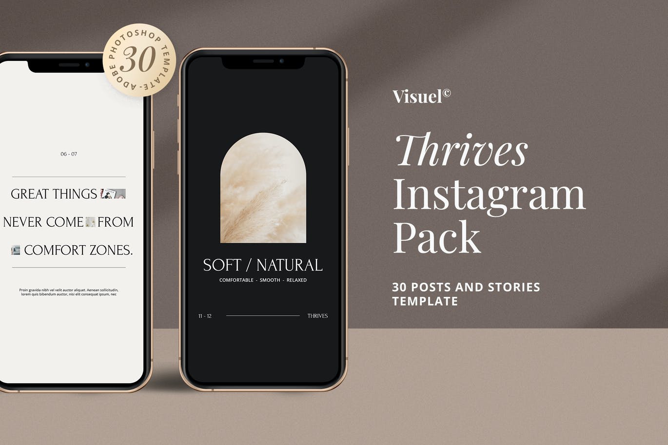 一组时尚高端高品质Ins社交banner海报设计PSD素材模板