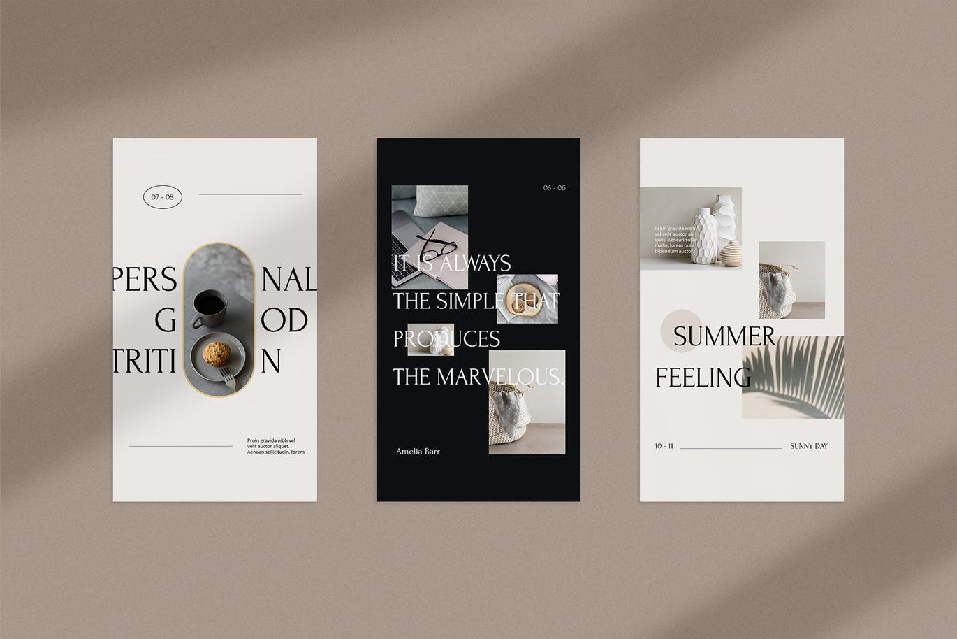 一组时尚高端高品质Ins社交banner海报设计PSD素材模板