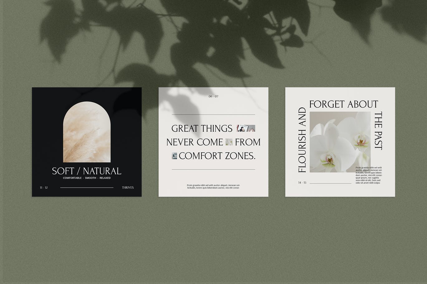 一组时尚高端高品质Ins社交banner海报设计PSD素材模板