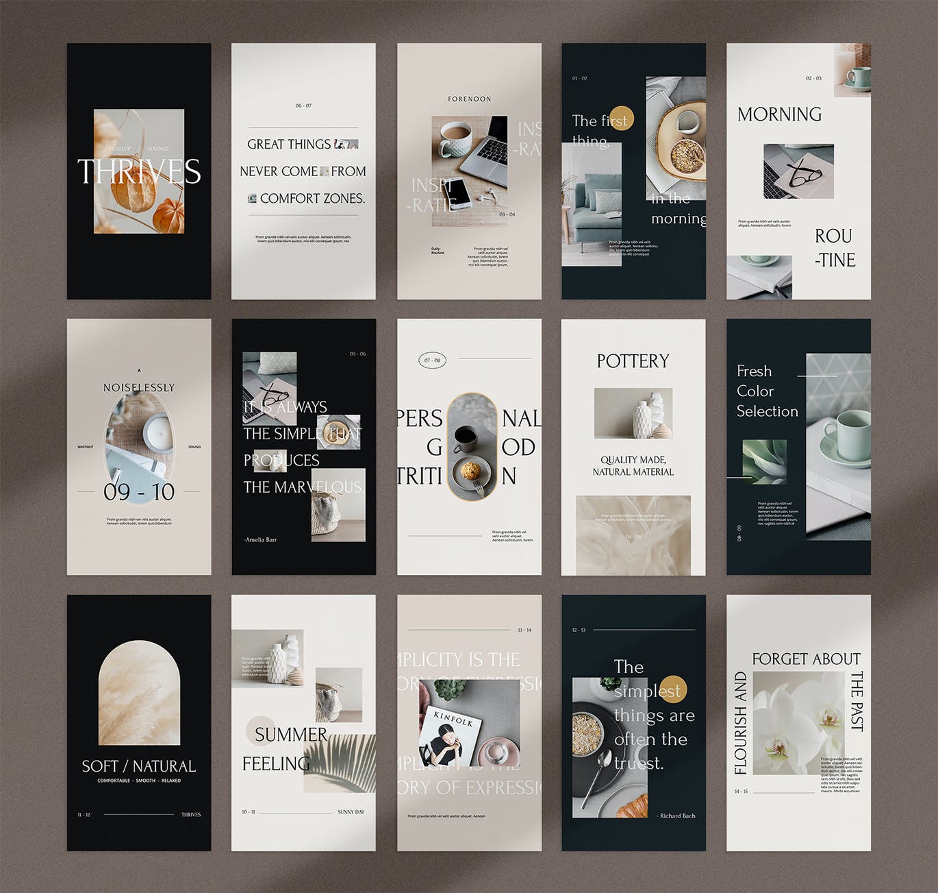 一组时尚高端高品质Ins社交banner海报设计PSD素材模板