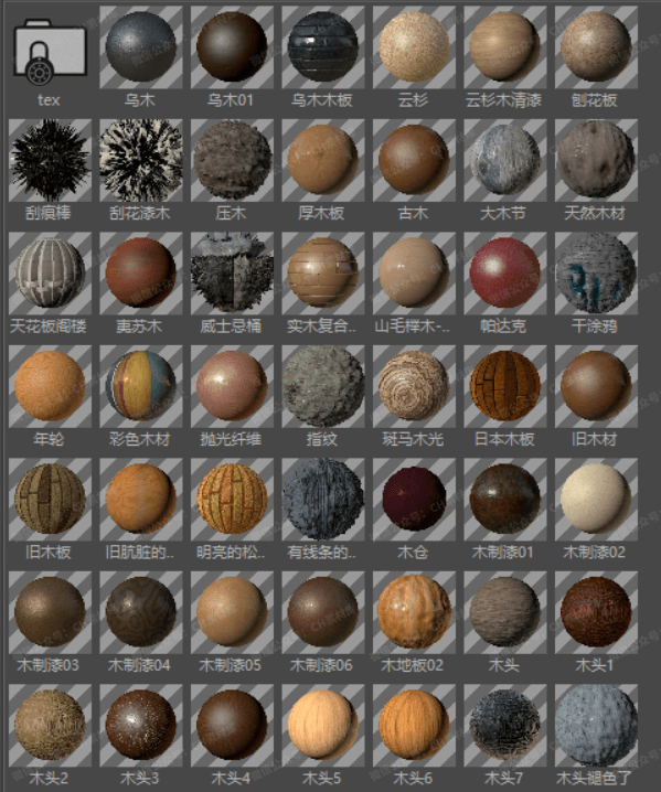 史诗级C4D中文材质库来了！C4D必备！