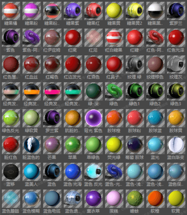 史诗级C4D中文材质库来了!C4D必备!