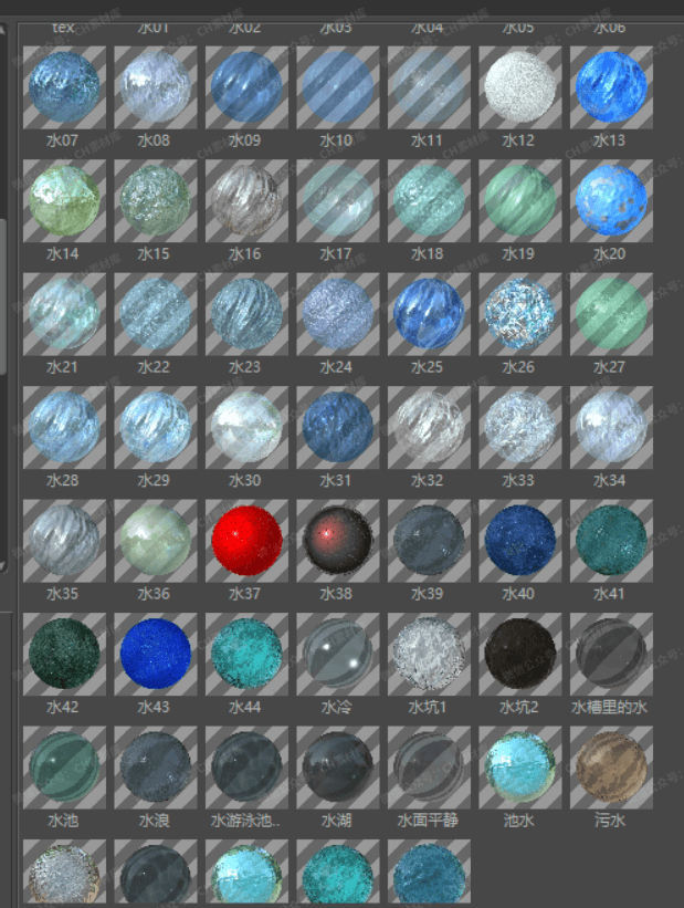 史诗级C4D中文材质库来了！C4D必备！